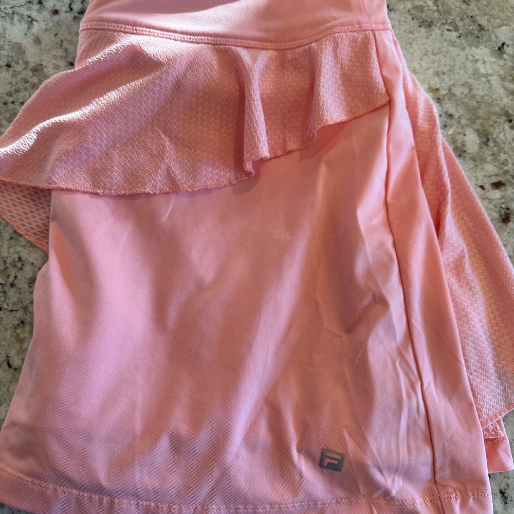 Pink Fils ruffled tennis skirt